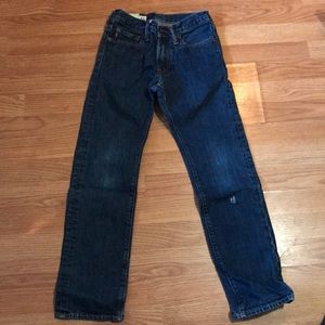 Dark wash denim